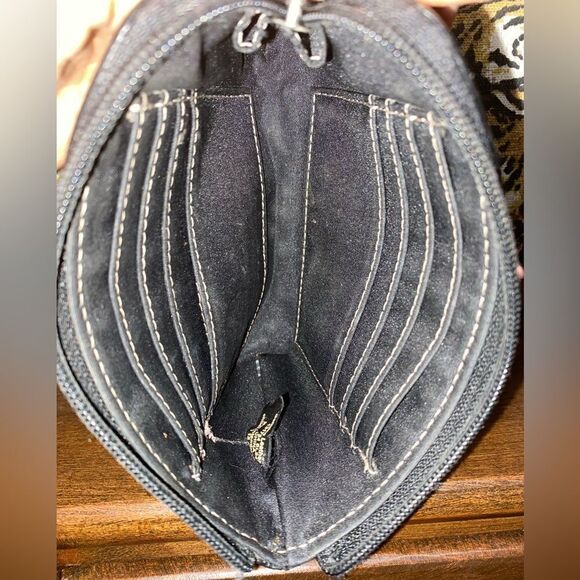 Fossil Wristlet Wallet Brown with Leather Trim - Picture 2 of 3